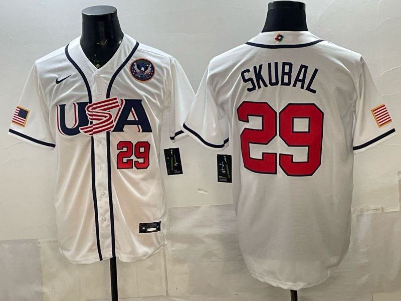 Men 2026 World Cub USA #29 Raleigh White Game Nike MLB Jersey style 0016->more jerseys->MLB Jersey